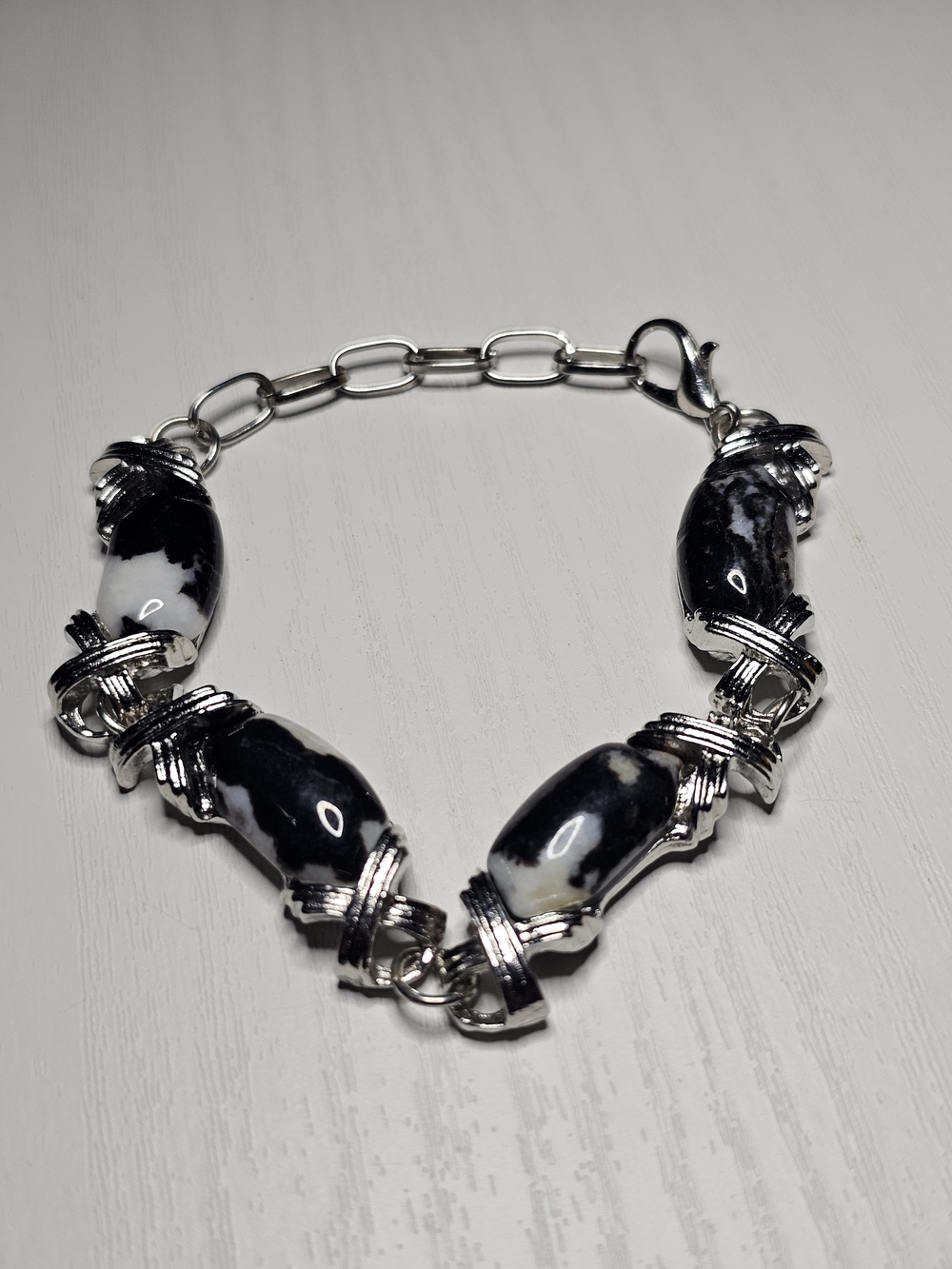Gray Zebra Jasper Molto Kiss Bracelet
